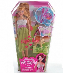 Кукла Defa с собакой и аксессуарами, 29 см (Defa Lucy, 8073d) 